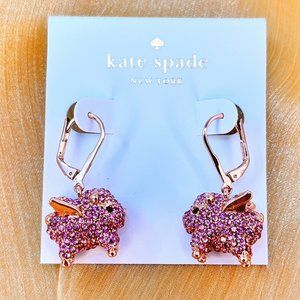 Kate Spade Imagination Pavé Flying Pig Crystal Earrings